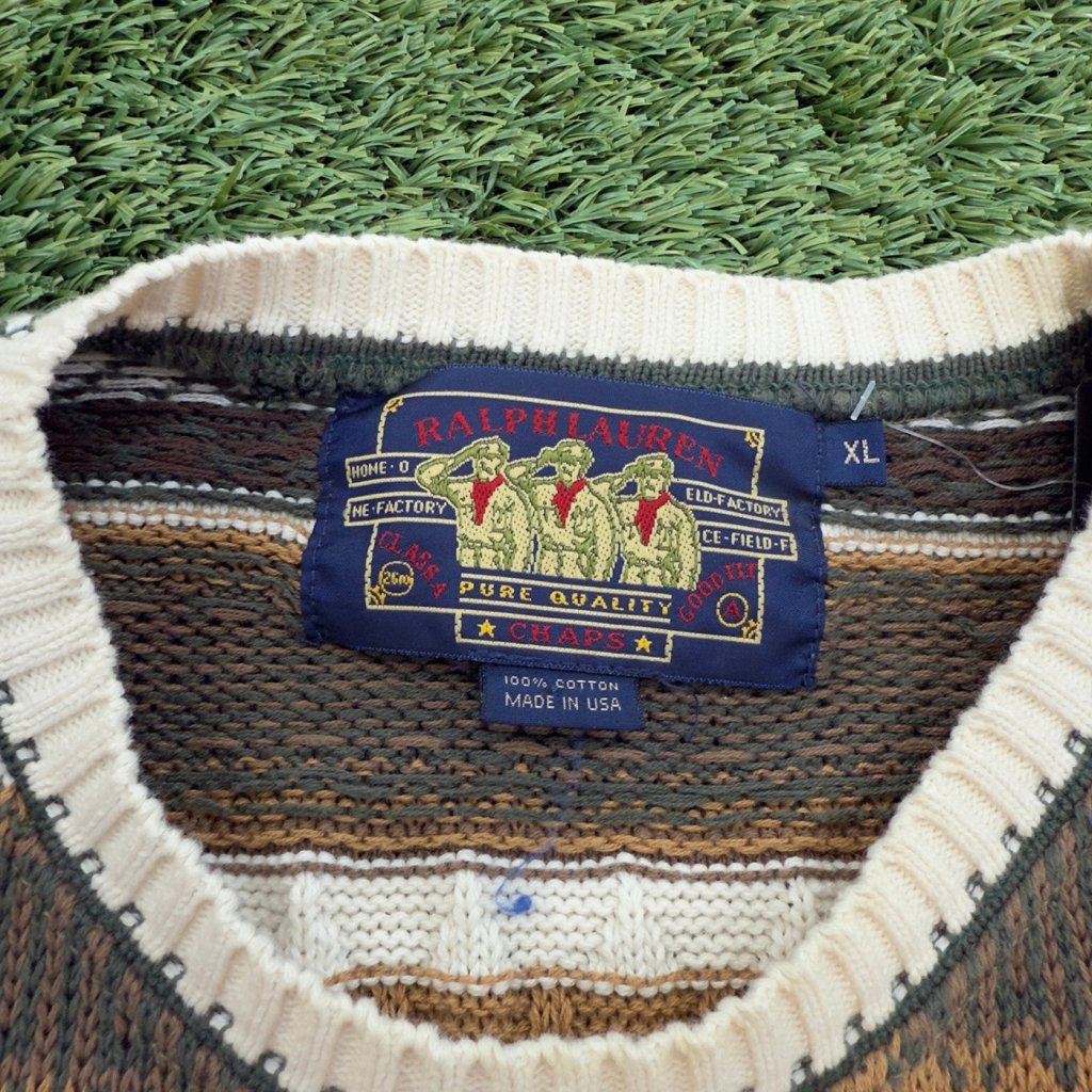 Vintage Ralph Lauren x Chaps Cream Sweater, Made in USA, XL - Banana Stand