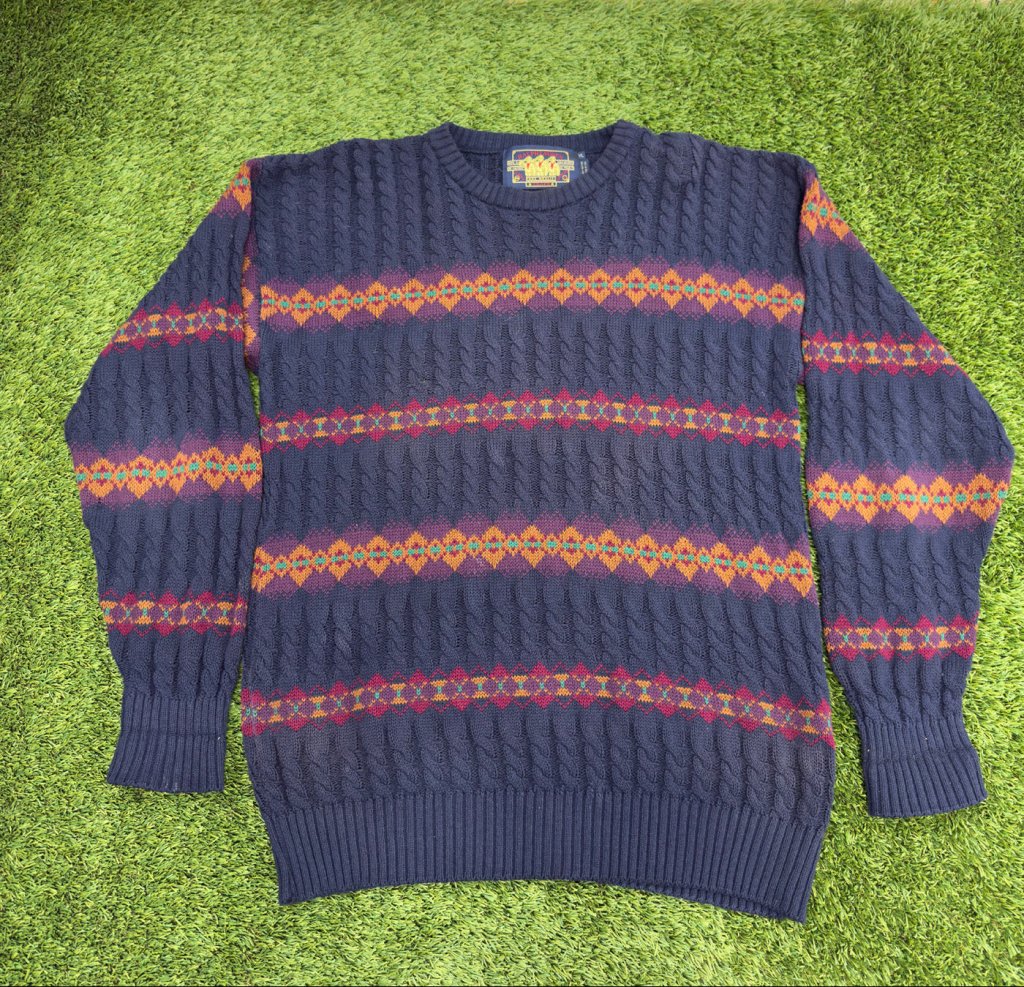 Vintage Ralph Lauren x Chaps Sweater, Made in USA, XL - Banana Stand