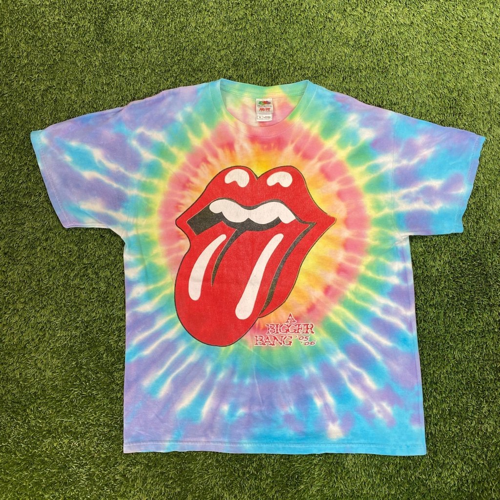 Vintage Rolling Stones Tie Dye ' A Bigger Bang 05/06' Tour, XL - Banana Stand