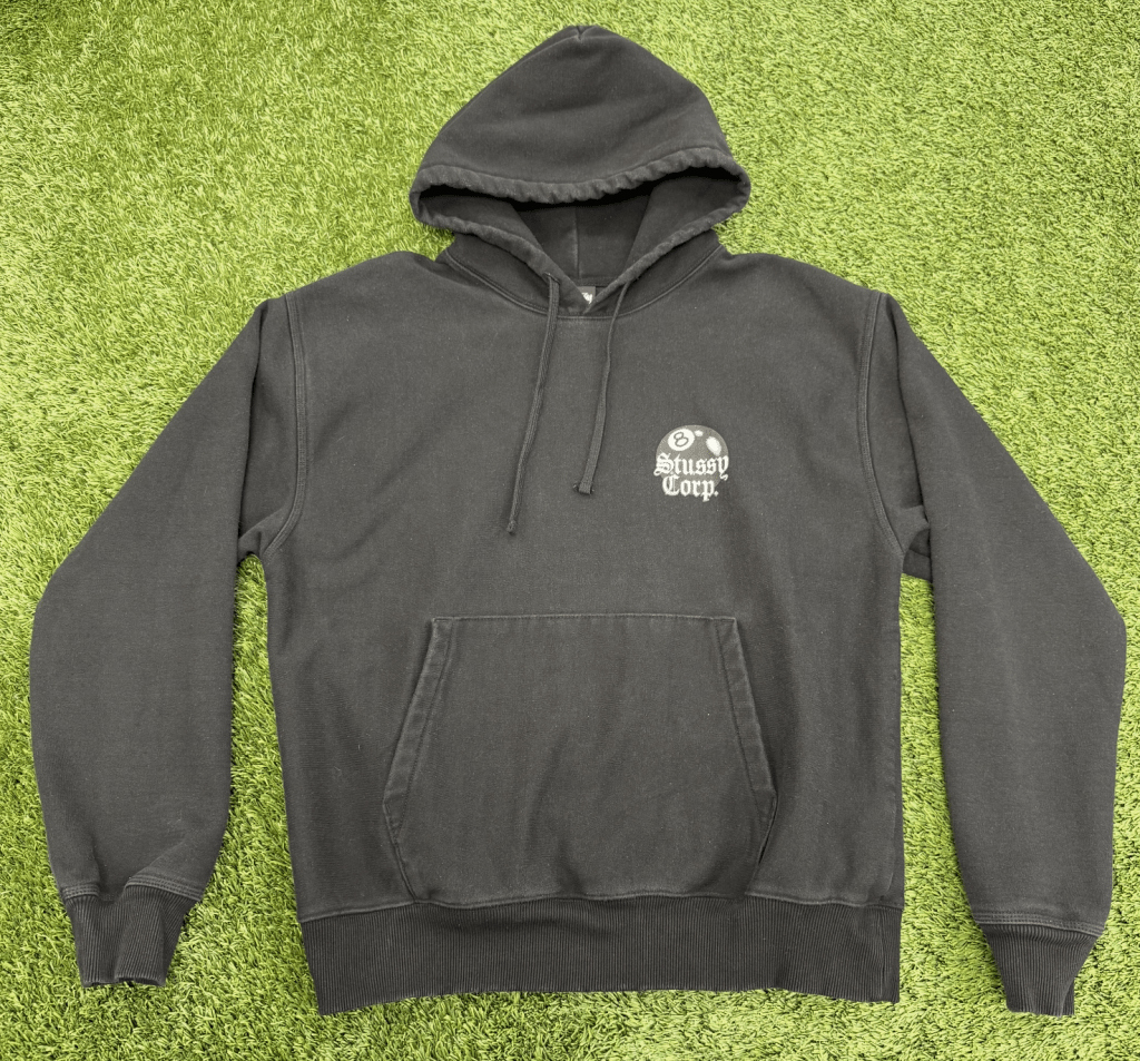 Vintage Stussy 8 Ball Hoodie, Black, L - Banana Stand