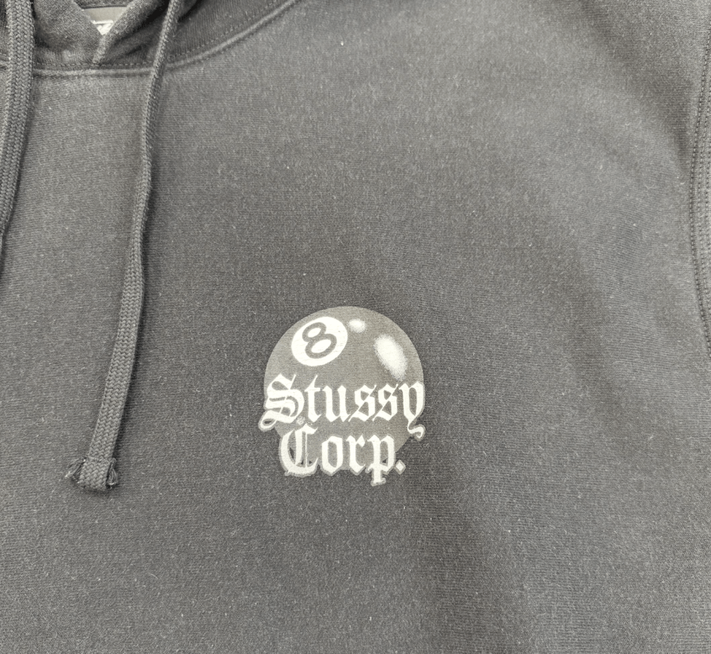 Vintage Stussy 8 Ball Hoodie, Black, L - Banana Stand