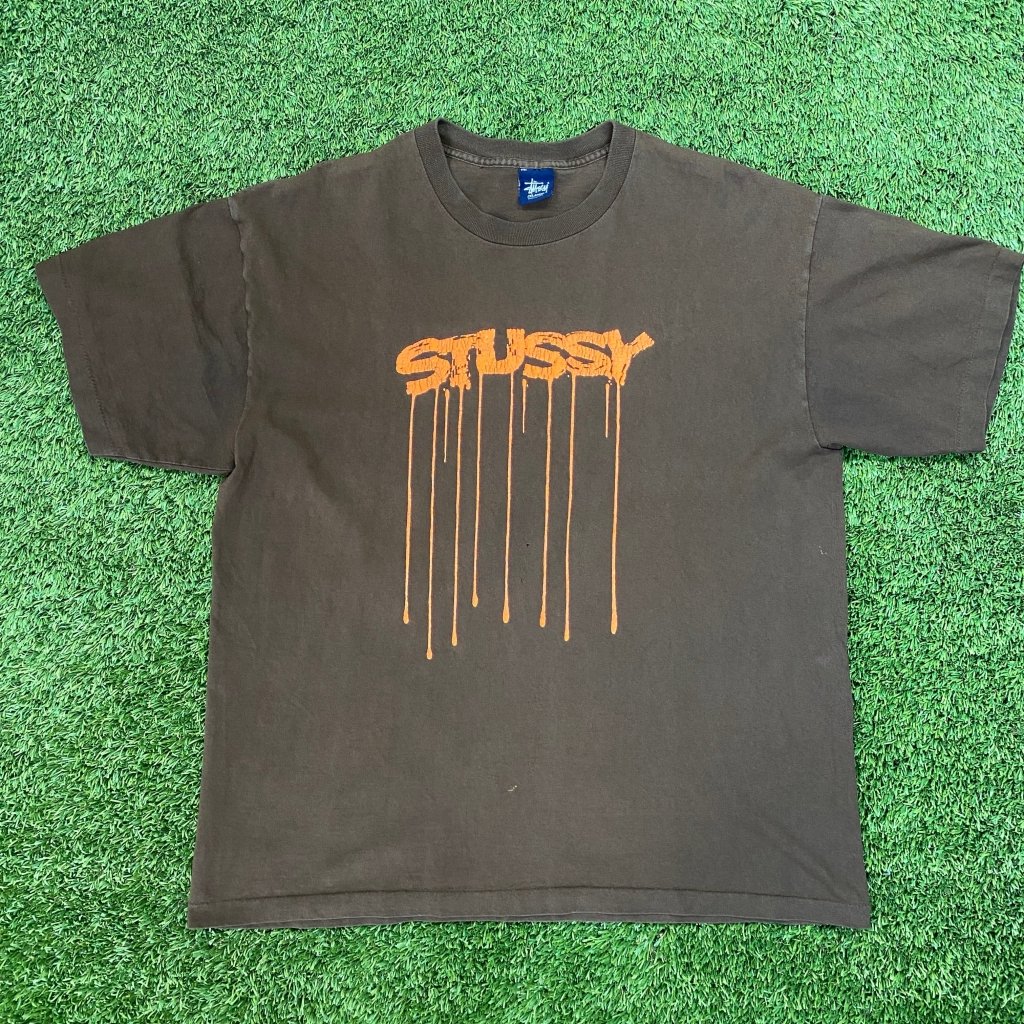 Vintage Stussy Drip Graphic Shirt Single Stitch 90’s Made in USA, XL - Banana Stand