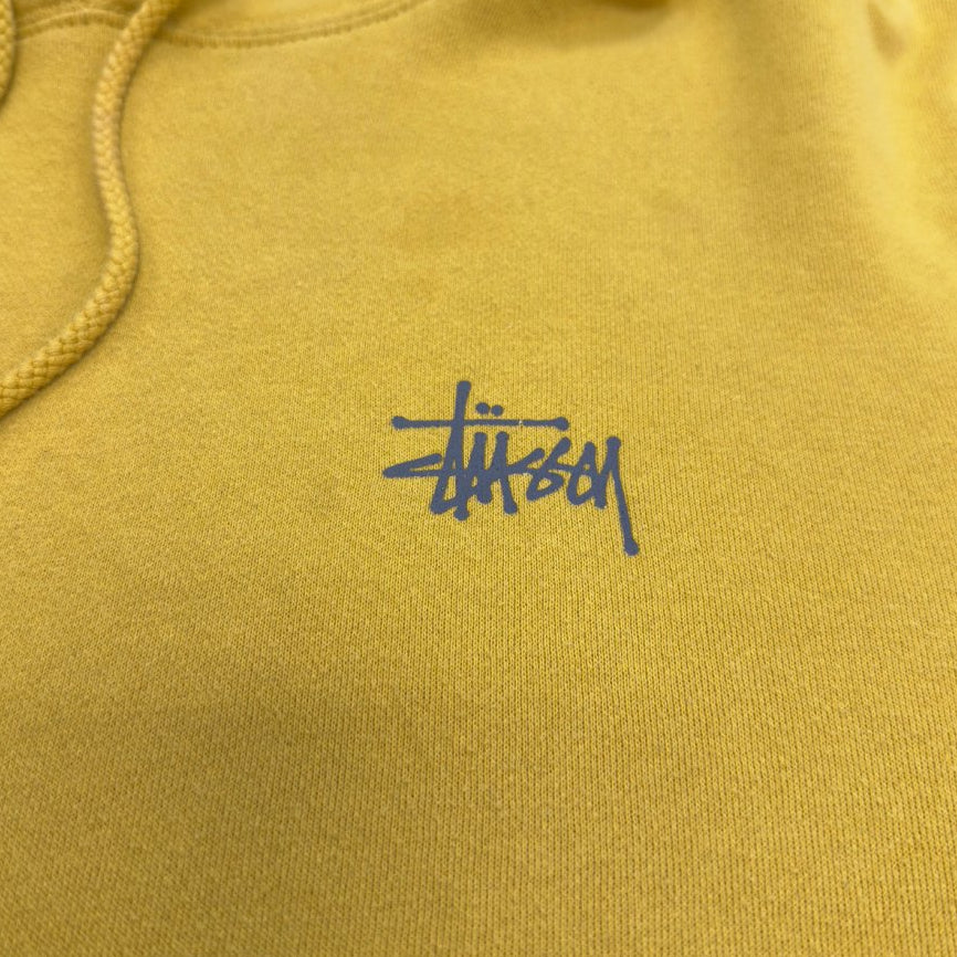 Vintage Stussy Hoodie, Made in USA, Yellow XL - Banana Stand