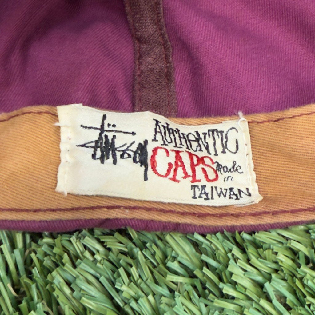 Vintage Stussy Maroon Snapback Hat - Banana Stand