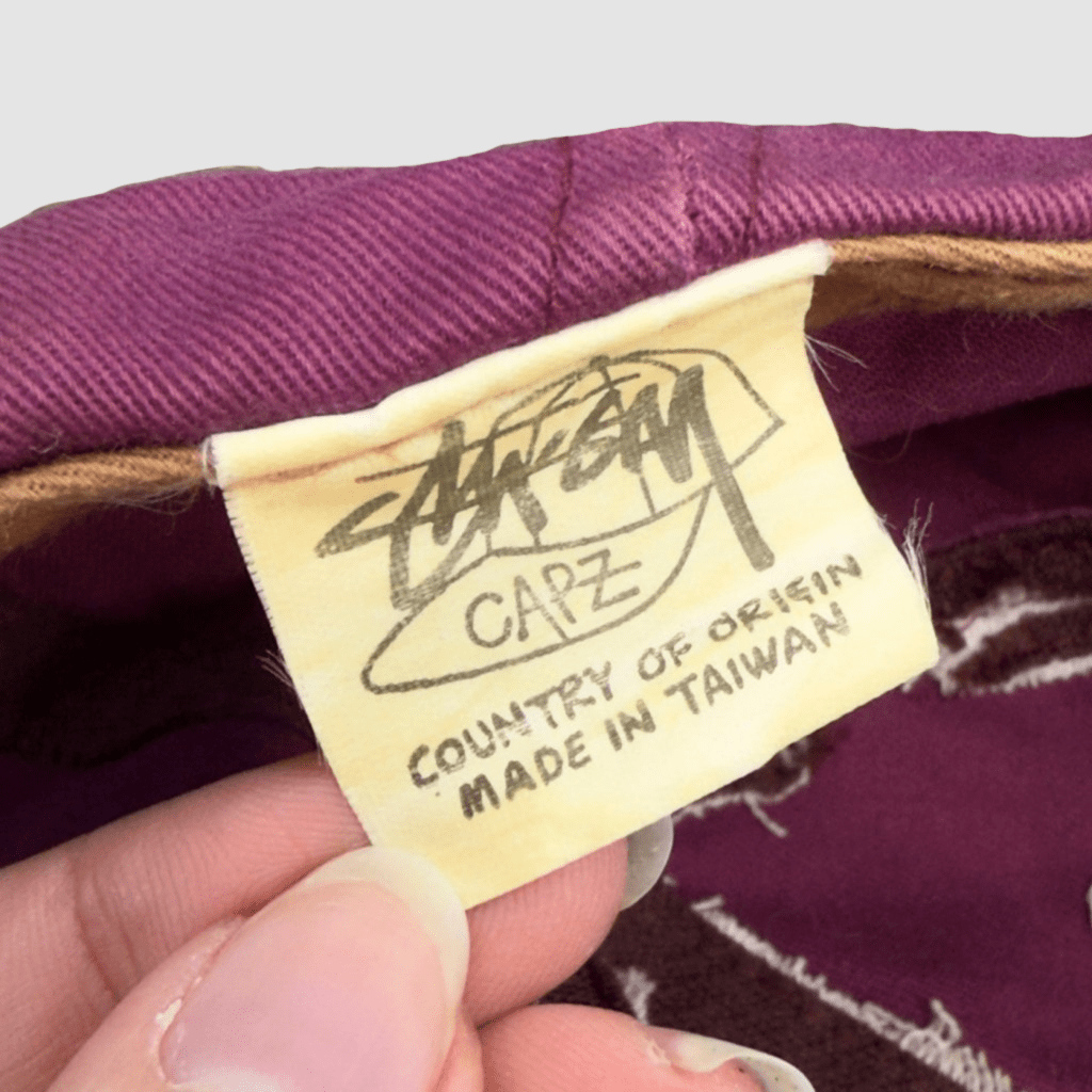 Vintage Stussy Maroon Snapback Hat - Banana Stand
