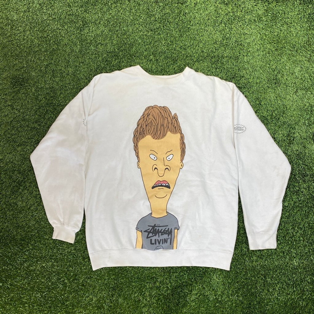 Vintage Stussy x Beavis and Butthead Crewneck, M - Banana Stand