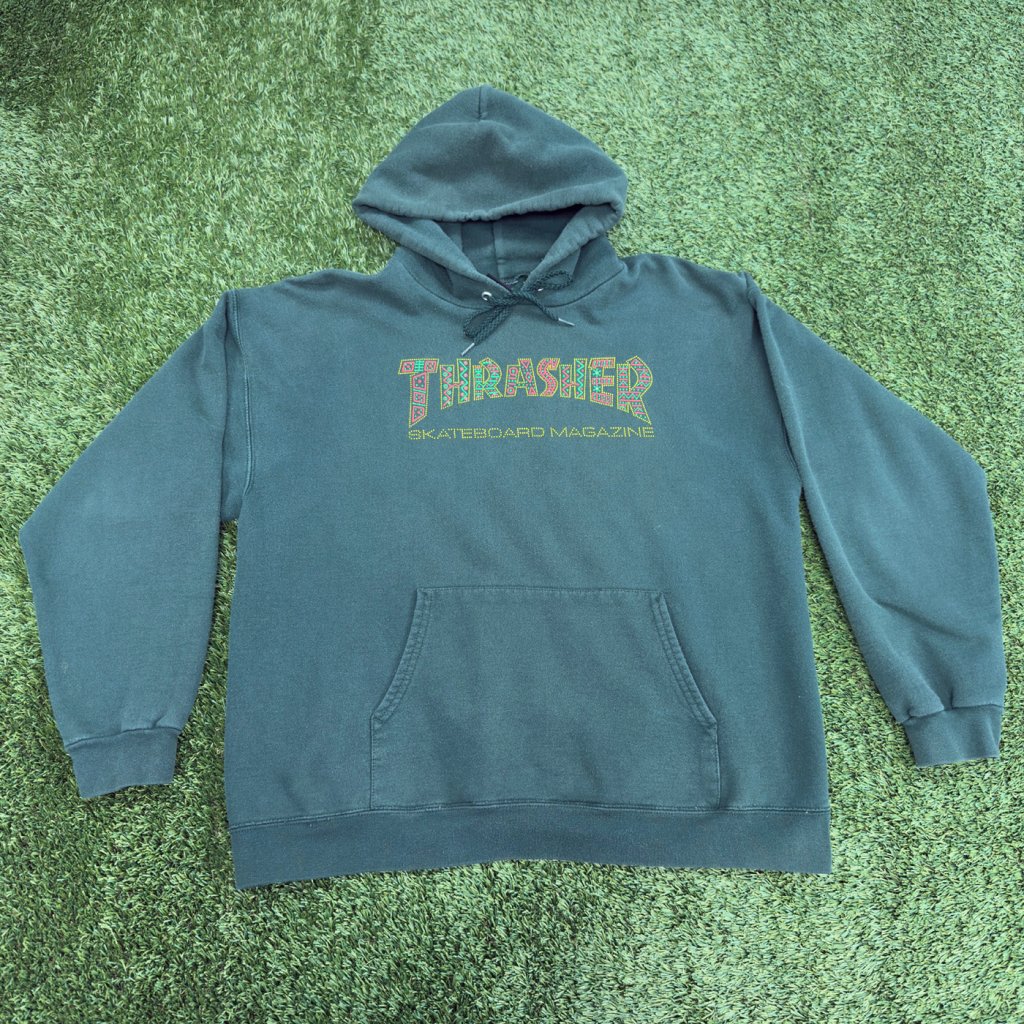 Vintage Thrasher Green Hoodie, L - Banana Stand