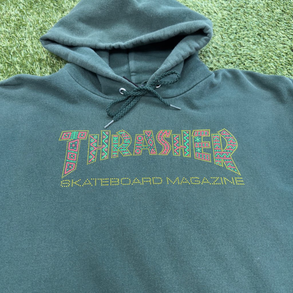 Vintage Thrasher Green Hoodie, L - Banana Stand