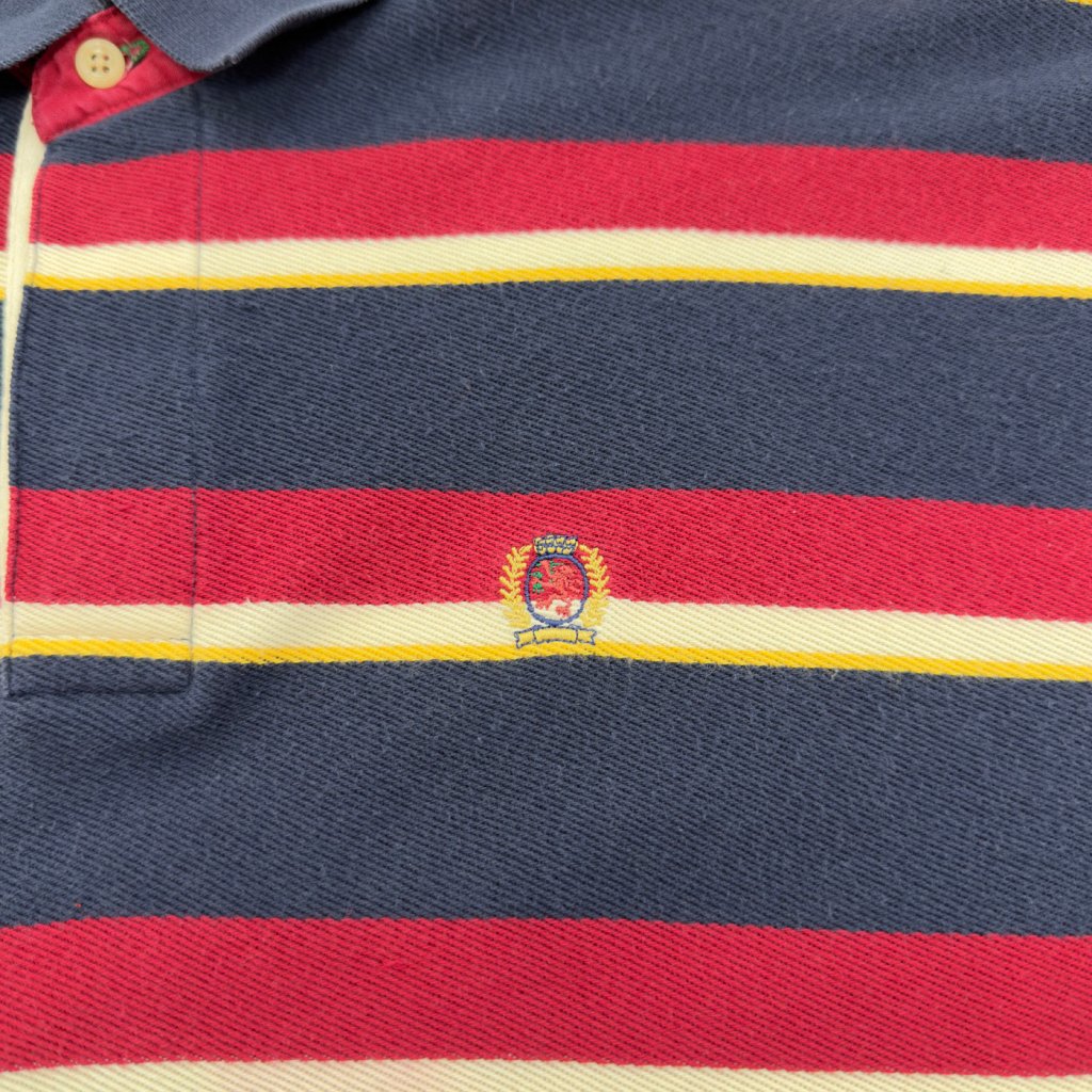 Vintage Tommy Hilfiger Striped Polo, L - Banana Stand