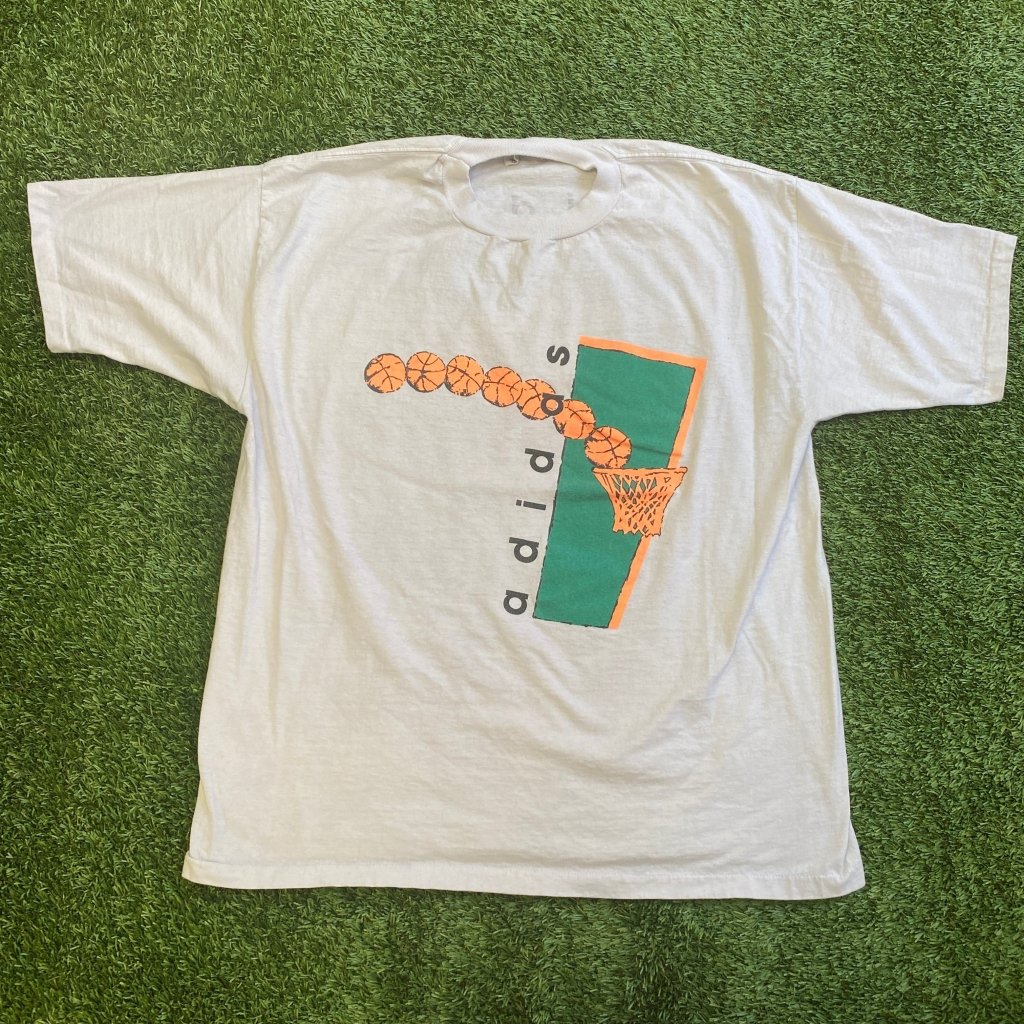 Vintage Adidas Basketball Double Sided Graphic T shirt Banana Stand