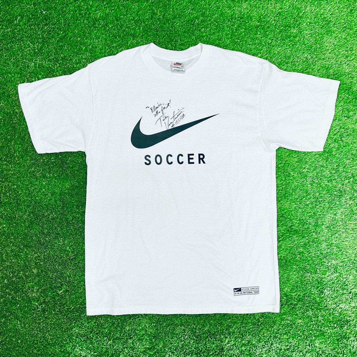 Nike Vintage Soccer T-shirt SIGNED by Tisha Venturini