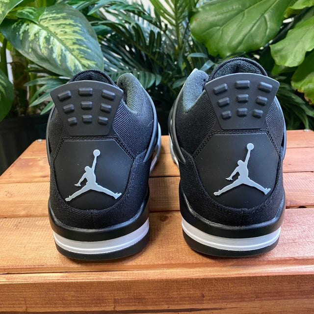 Air Jordan 4 Retro Black Canvas, Mens 10, W11.5 - Banana Stand