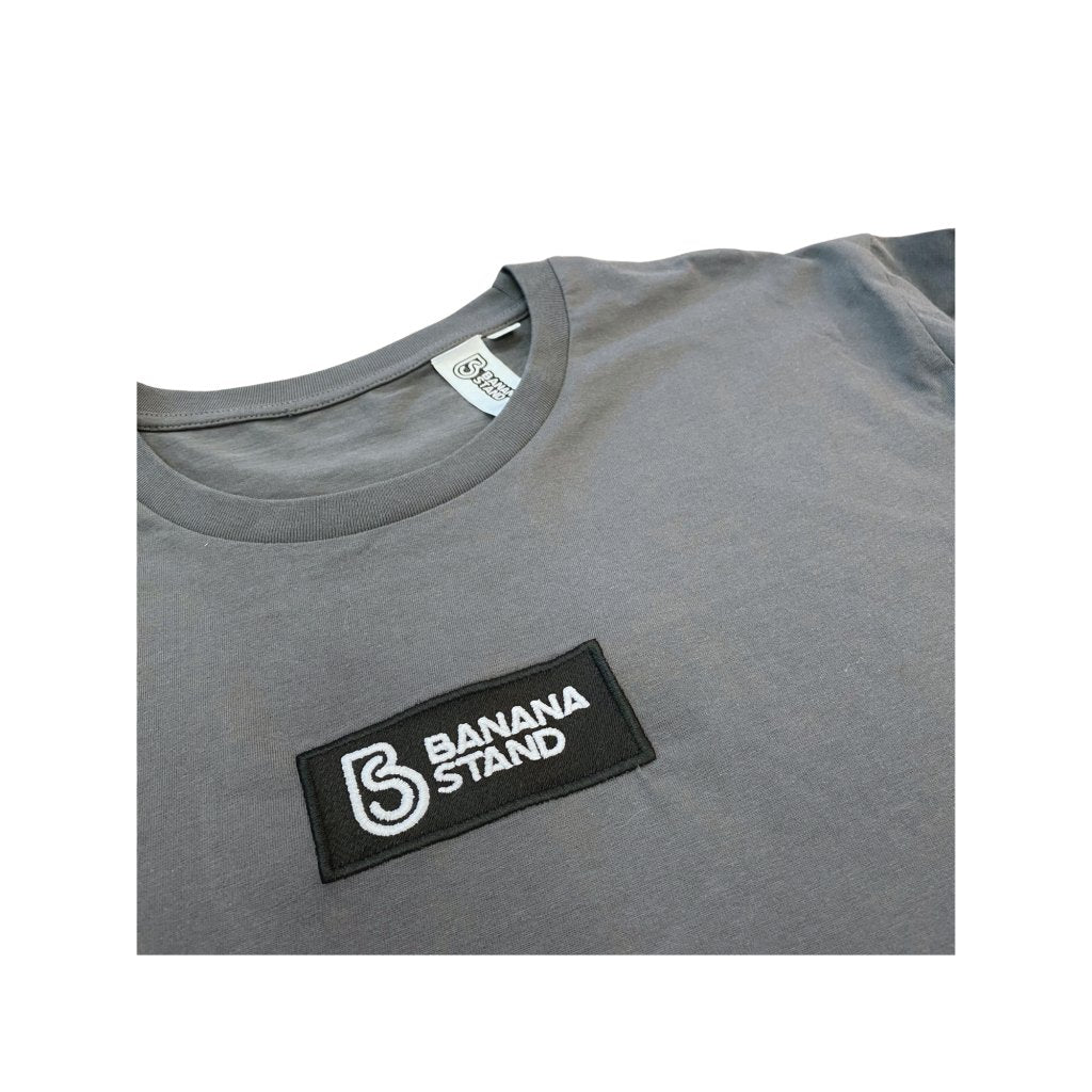 Banana Stand Box Logo Long Sleeve, Gray - Banana Stand