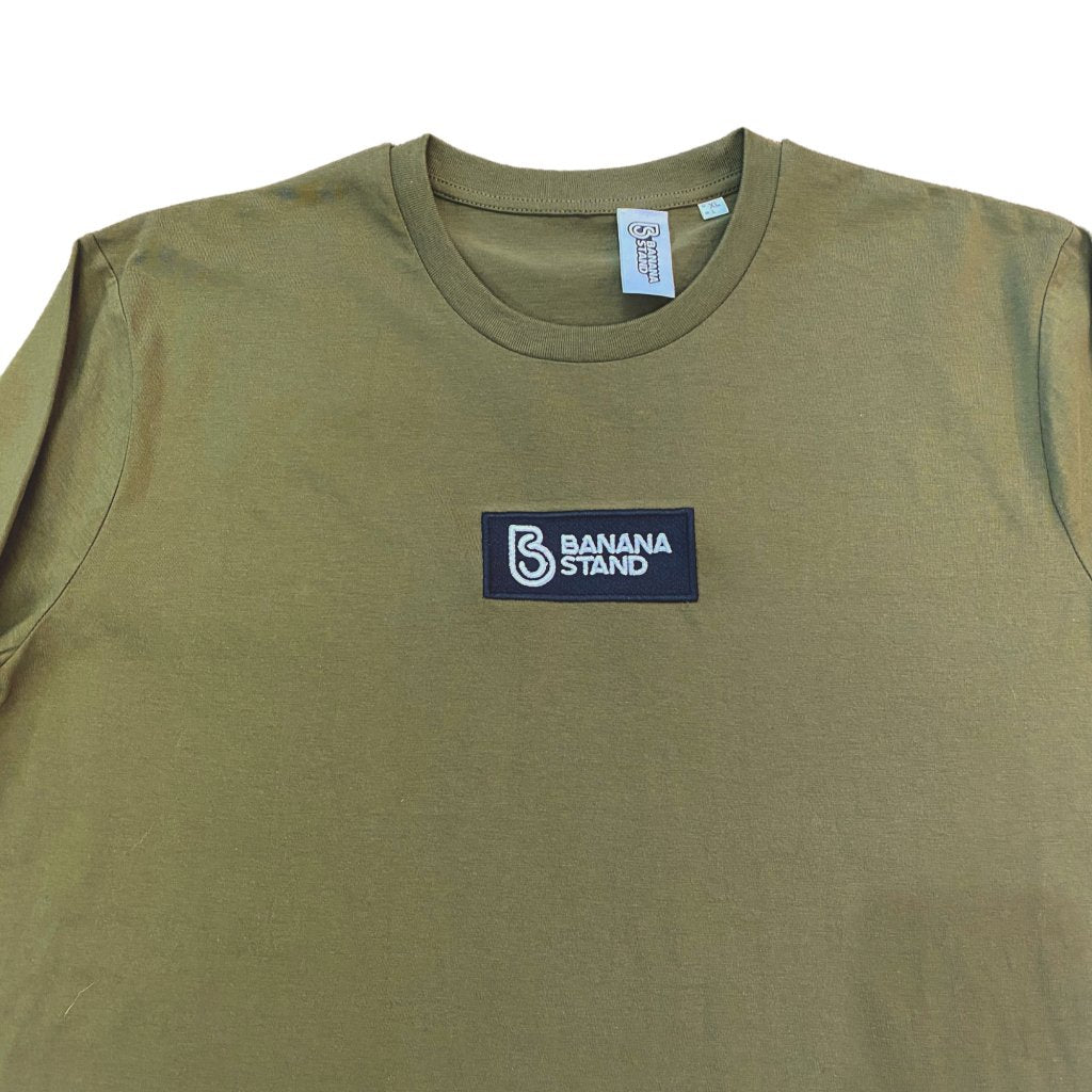 Banana Stand Box Logo Long Sleeve, Olive Green - Banana Stand