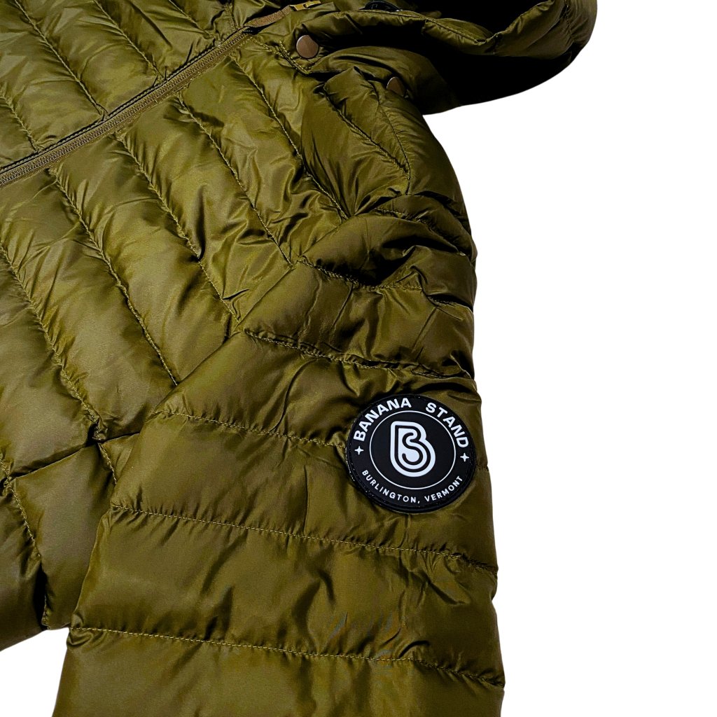 Banana Stand Lightweight Puffer Jacket, Olive Green - Banana Stand