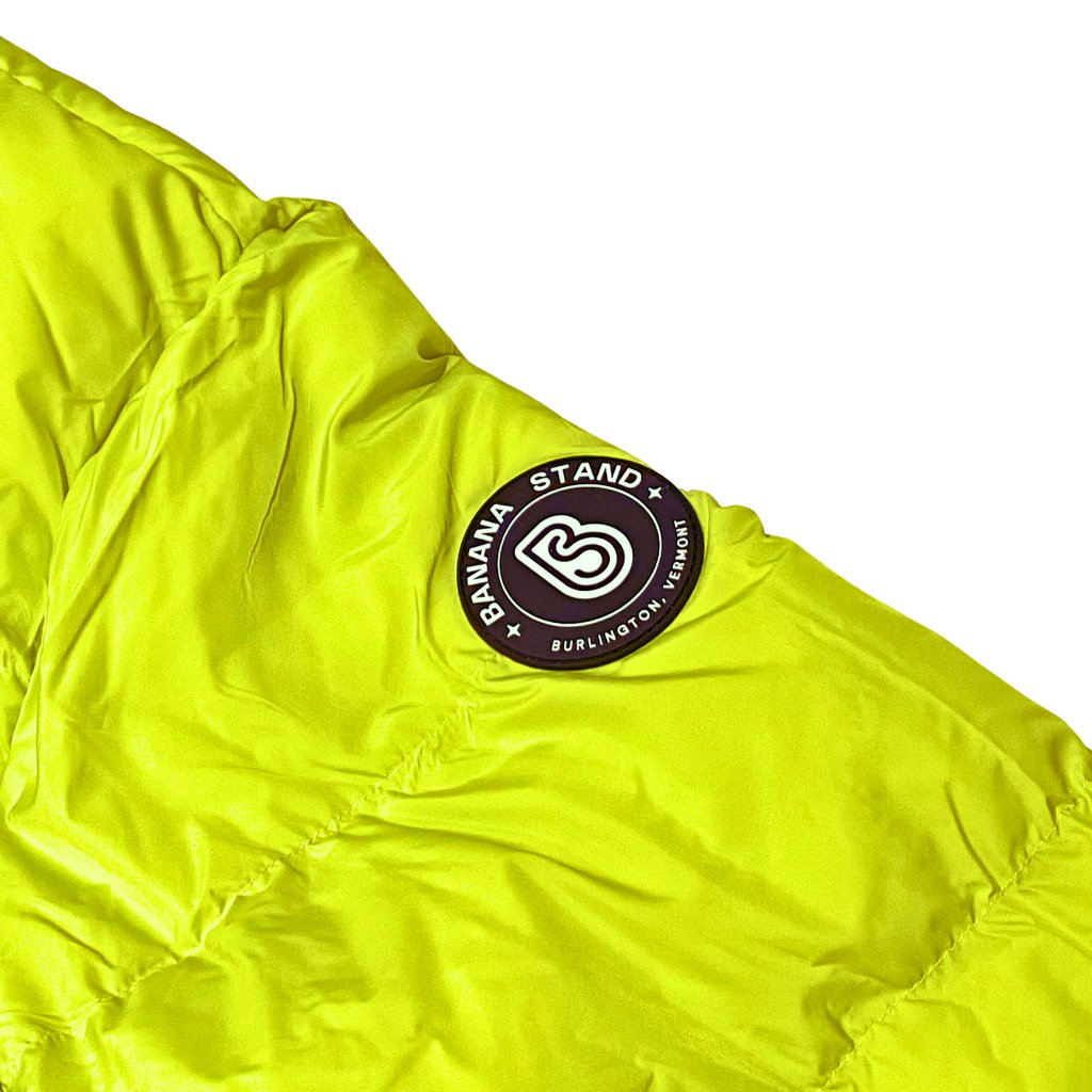 Banana Stand Oversized Puffer Jacket, Lemon Lime - Banana Stand