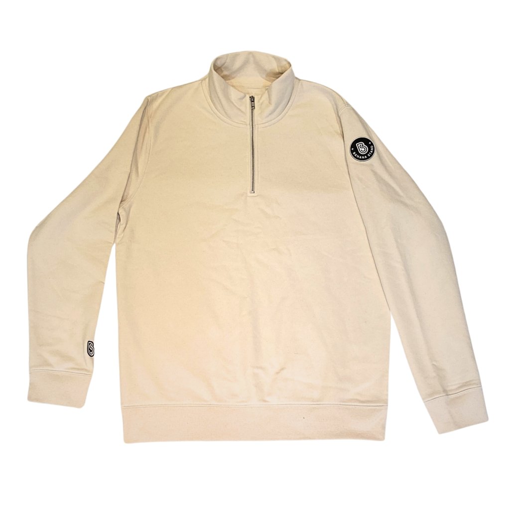 Banana Stand Quarter Zip Up, Cream - Banana Stand