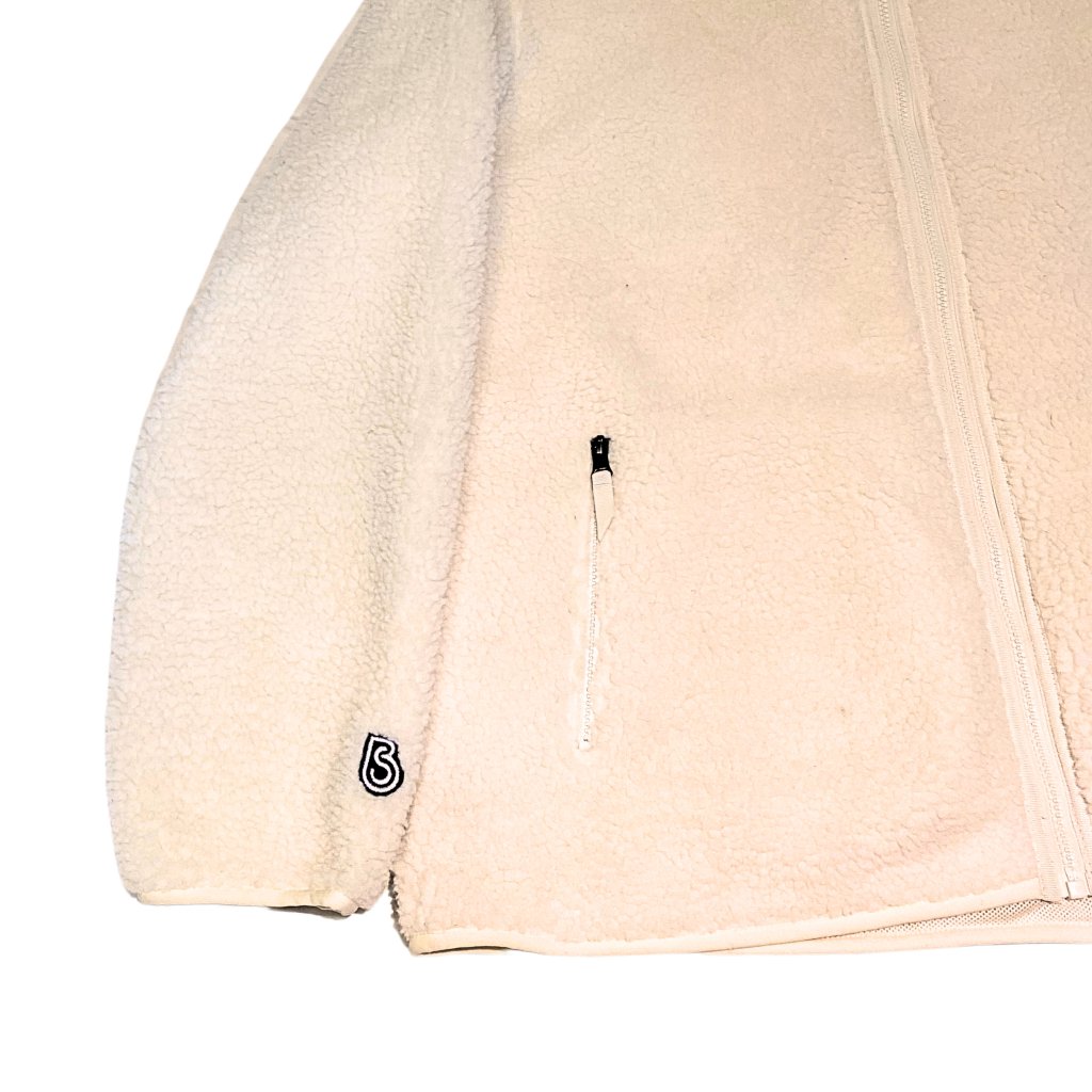 Banana Stand Sherpa Fleece Zip Up, Cream - Banana Stand