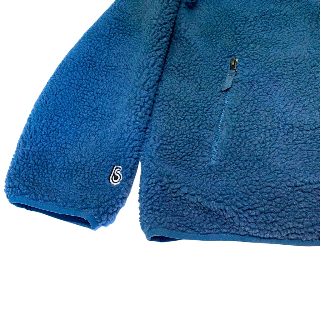 Banana Stand Sherpa Fleece Zip Up, Dusty Blue - Banana Stand