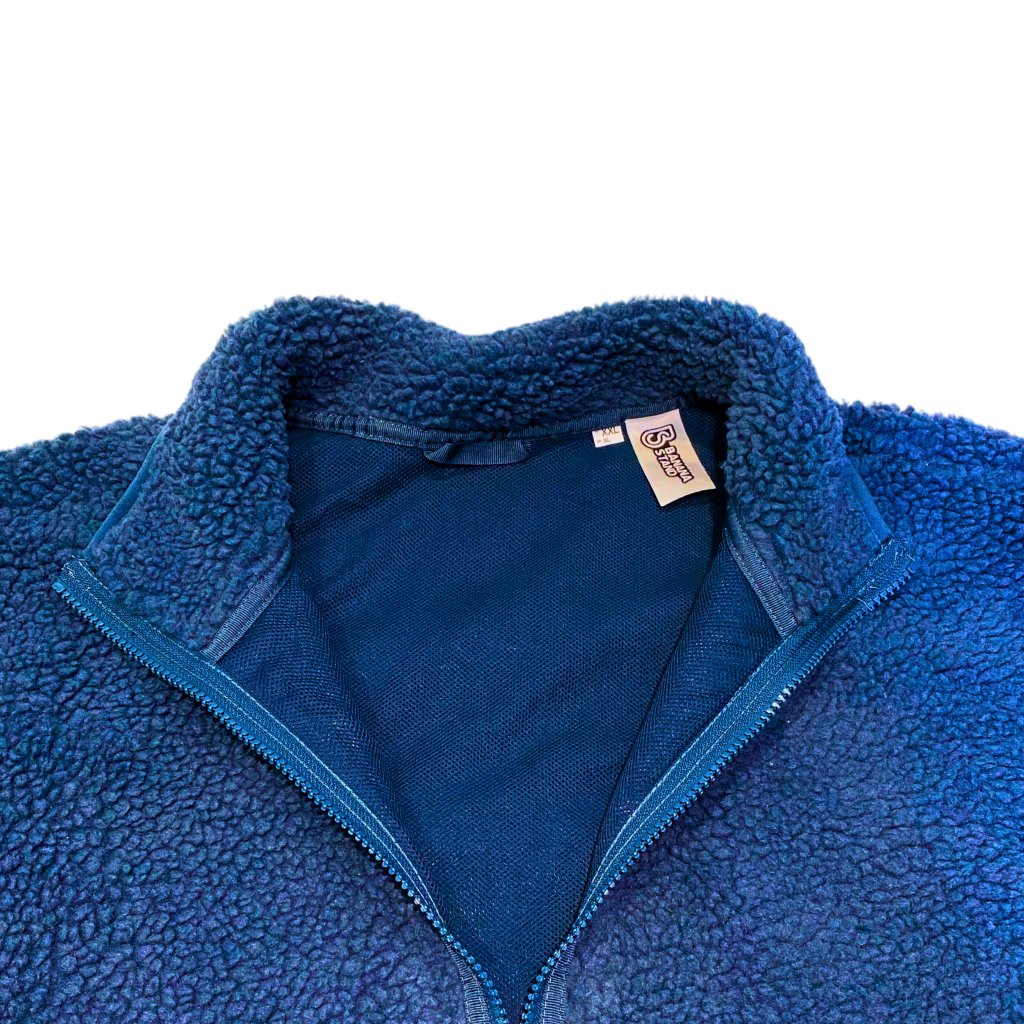 Banana Stand Sherpa Fleece Zip Up, Dusty Blue - Banana Stand