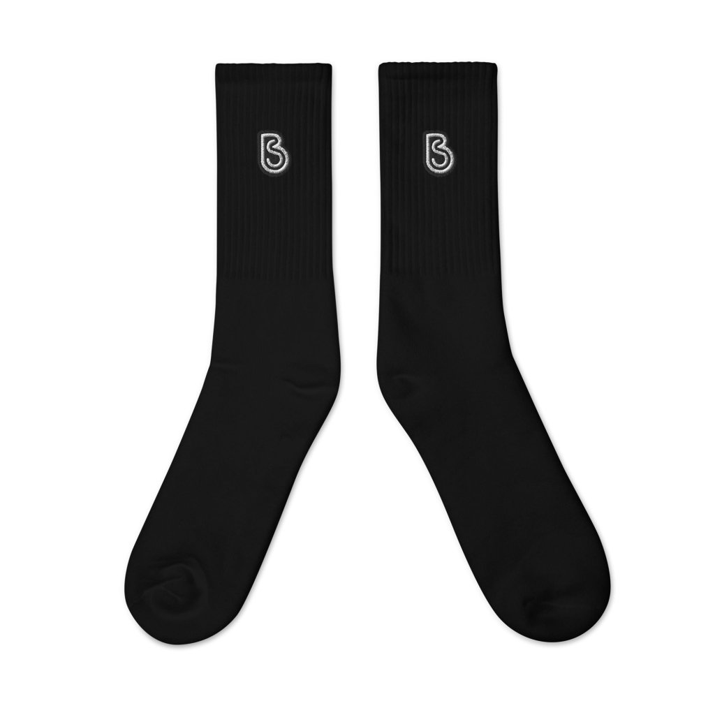 BS Embroidered Crew Length Socks - Banana Stand