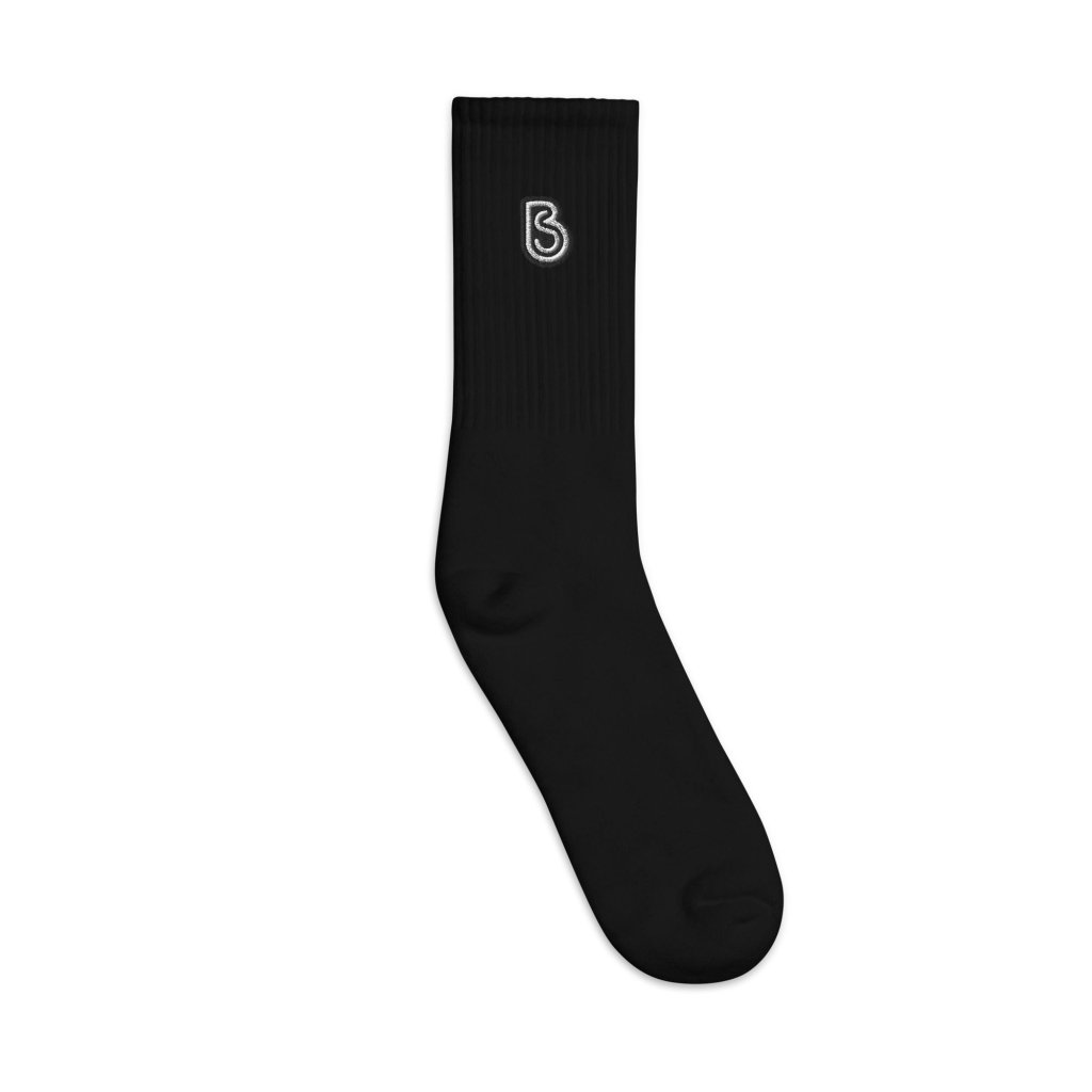 BS Embroidered Crew Length Socks - Banana Stand