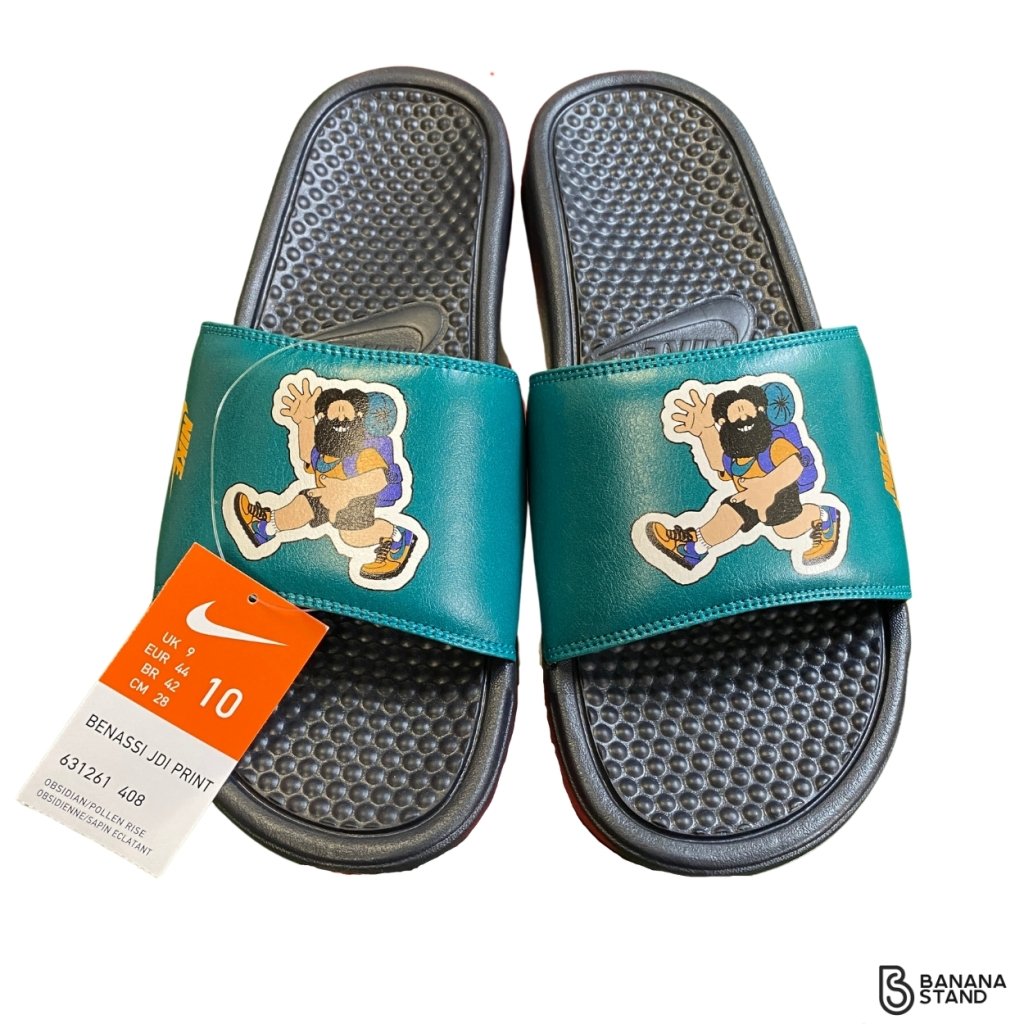 Hike Nike Slides,Teal, Mens 10 - Banana Stand