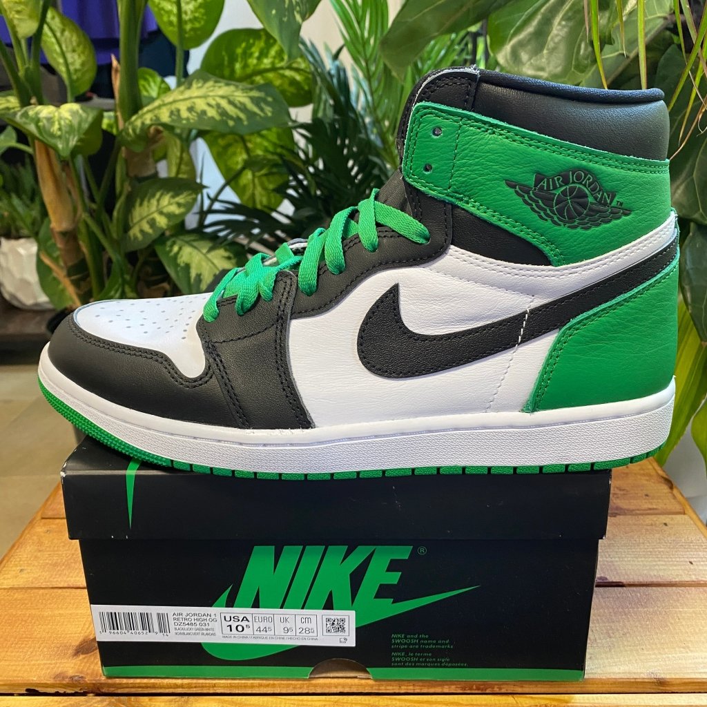 Jordan 1 Retro High OG Lucky Green, Mens 10.5, W12 - Banana Stand