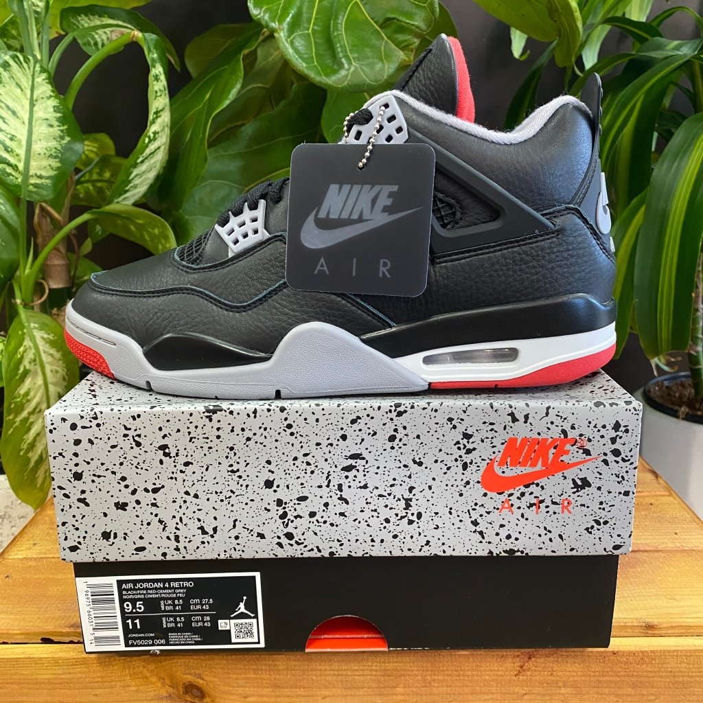 Jordan retro 4 bred size 9 online