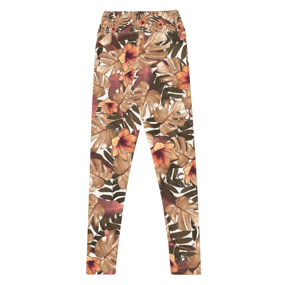 Leggings w/ Tropical Fall Print - Banana Stand
