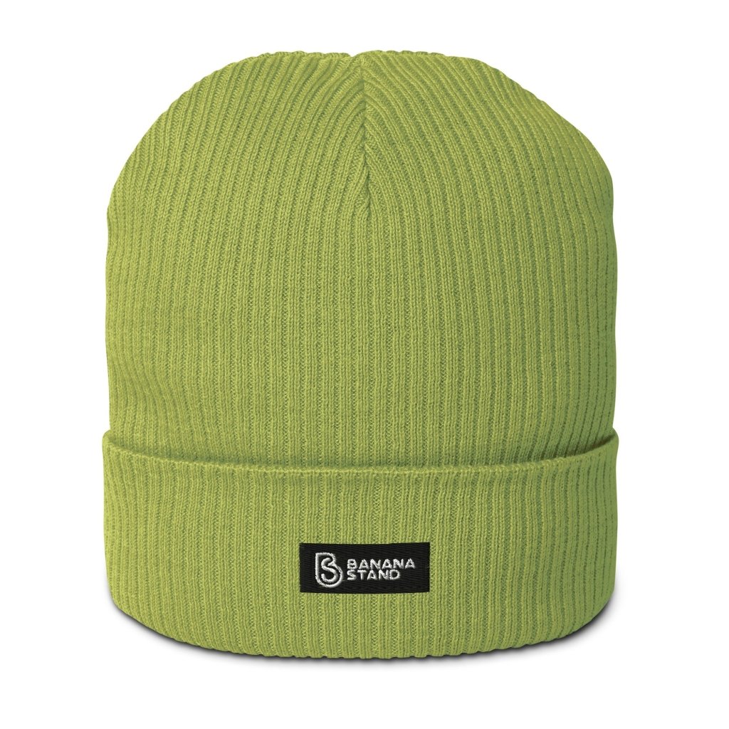 NEW Organic Ribbed Box Logo Beanie - Banana Stand