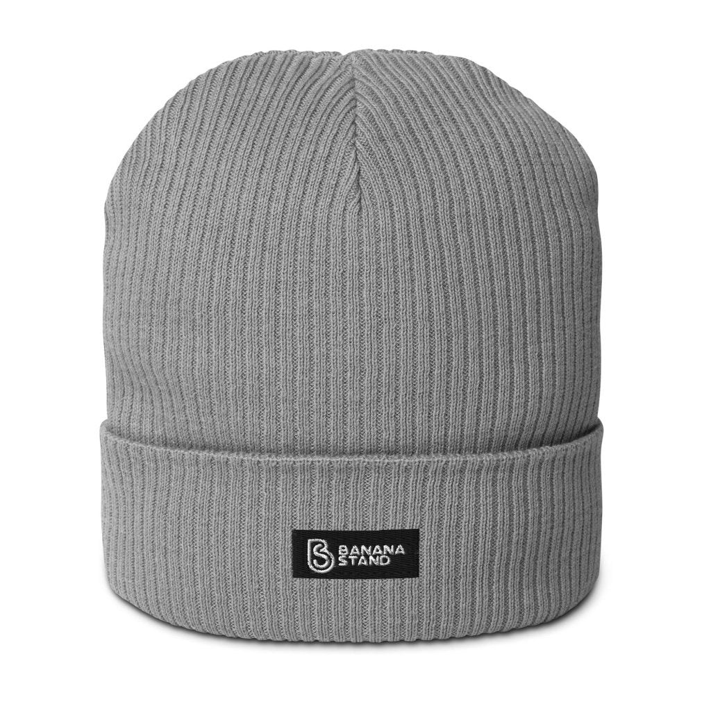 NEW Organic Ribbed Box Logo Beanie - Banana Stand