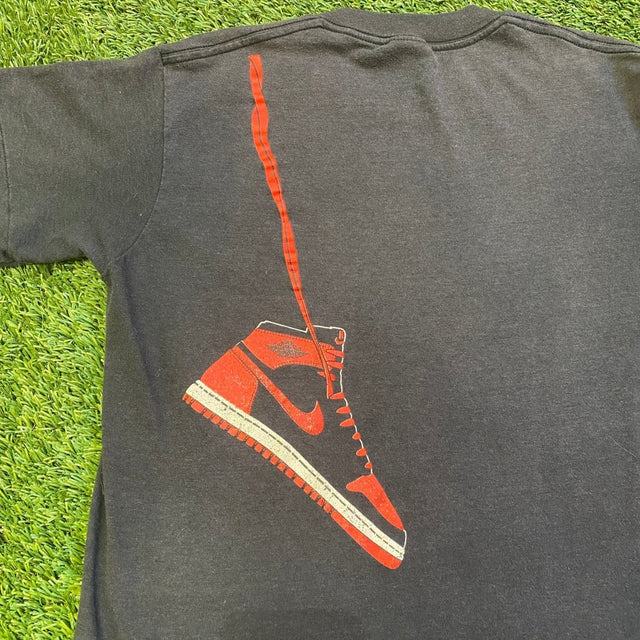 Nike Vintage 1985 Jordan Shoe String Double Sided T-shirt, Medium - Banana Stand