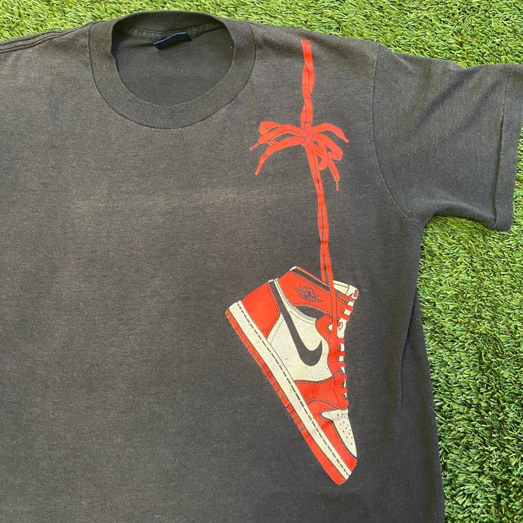 Nike Vintage 1985 Jordan Shoe String Double Sided T-shirt, Medium - Banana Stand