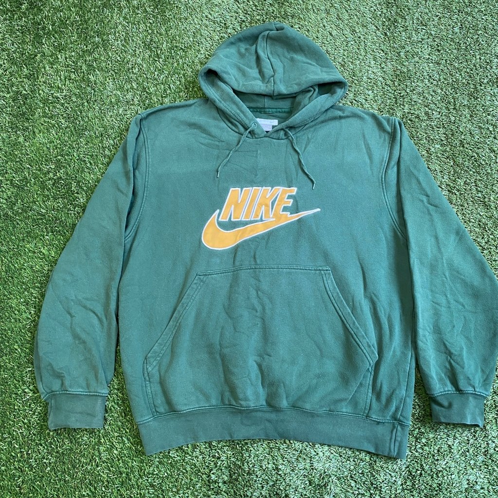 Nike Vintage Green and Gold Hoodie - Banana Stand