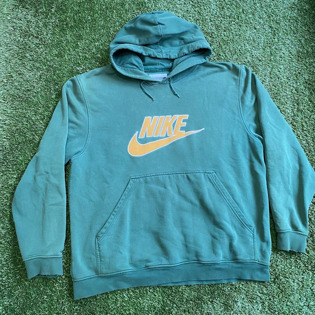 Nike Vintage Green and Gold Hoodie, L - Banana Stand