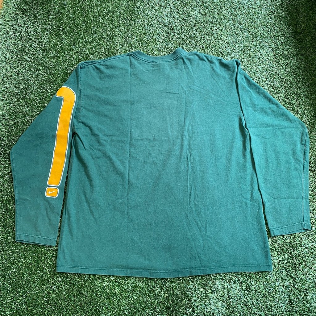 Nike Vintage Green and Gold Long Sleeve Shirt, XL - Banana Stand