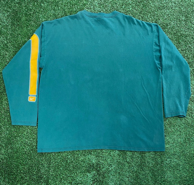 Nike Vintage Green and Gold Long Sleeve Shirt, XXL - Banana Stand