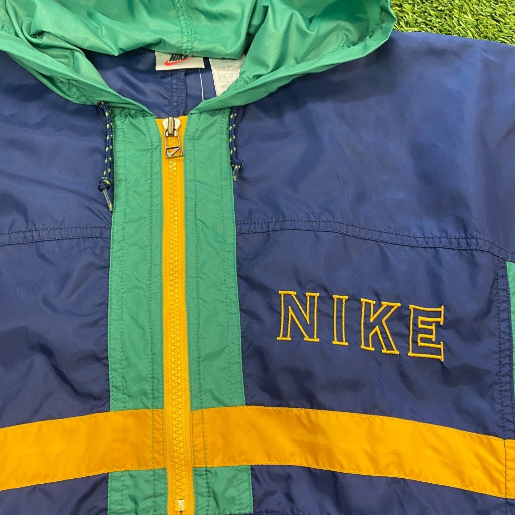 Nike Vintage Green and Gold Windbreaker, L - Banana Stand