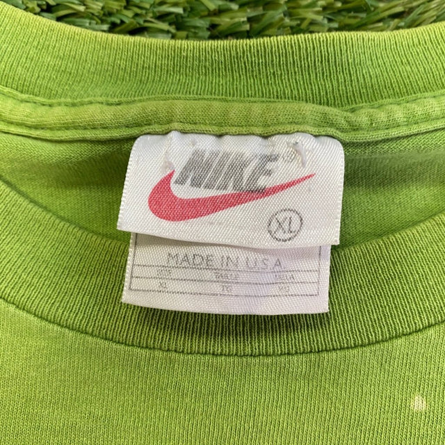 Nike Vintage Green Short Sleeve, Made in USA, XL - Banana Stand