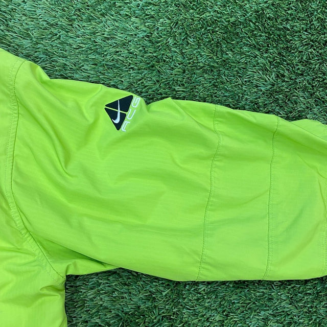 Nike Vintage Lime Green and Black Jacket, M - Banana Stand