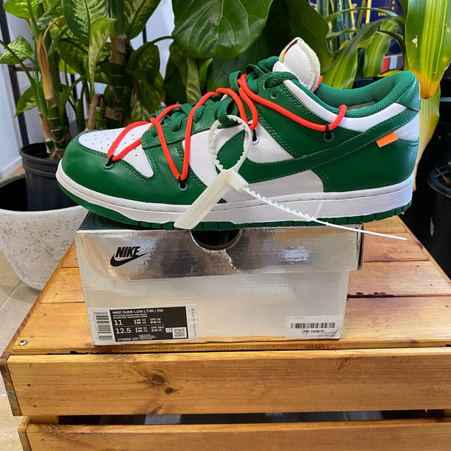 Nike x Off-White Dunk Low 'Pine Green', Mens 11, W12.5 - Banana Stand