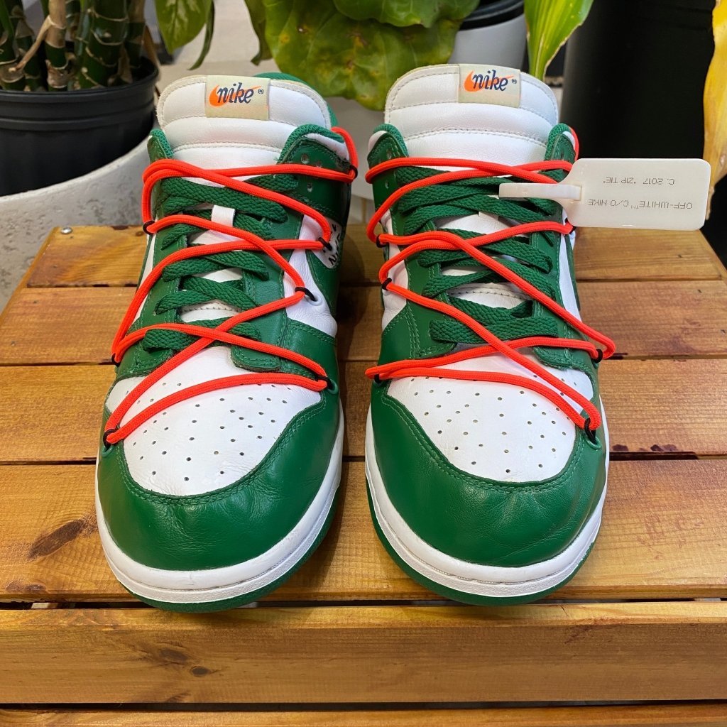 Nike x Off-White Dunk Low 'Pine Green', Mens 12, W13.5 - Banana Stand