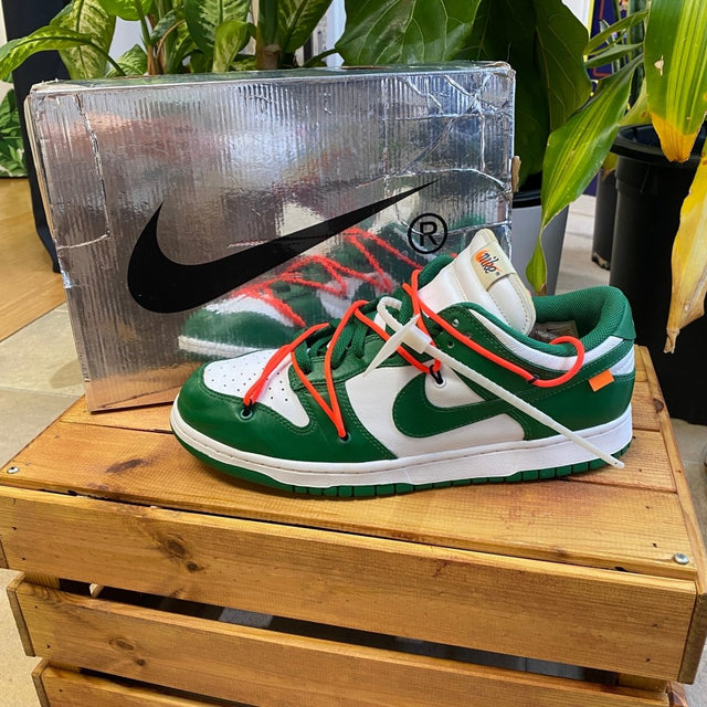 Nike x Off-White Dunk Low 'Pine Green', Mens 12, W13.5 - Banana Stand