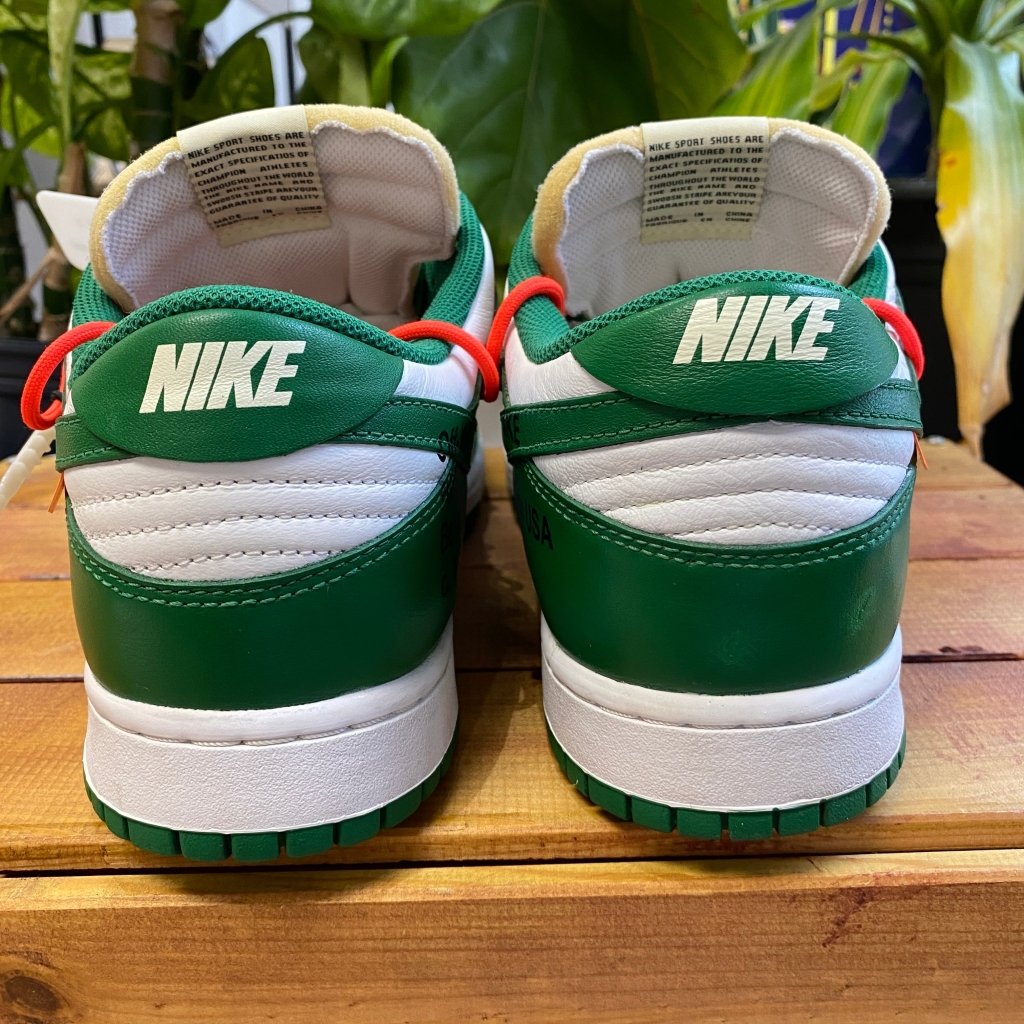 Nike x Off-White Dunk Low 'Pine Green', Mens 12, W13.5 - Banana Stand