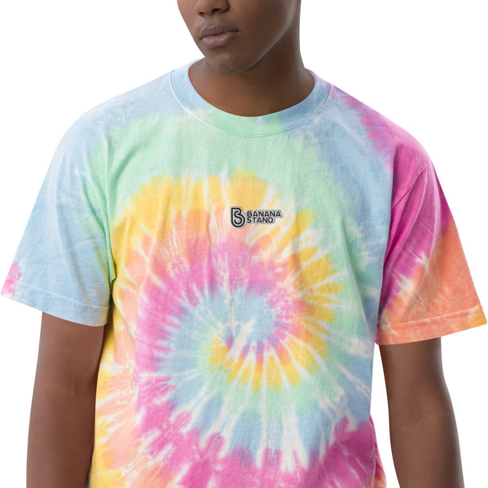 Oversized Tie-Dye Kiss Cut Logo Shirt