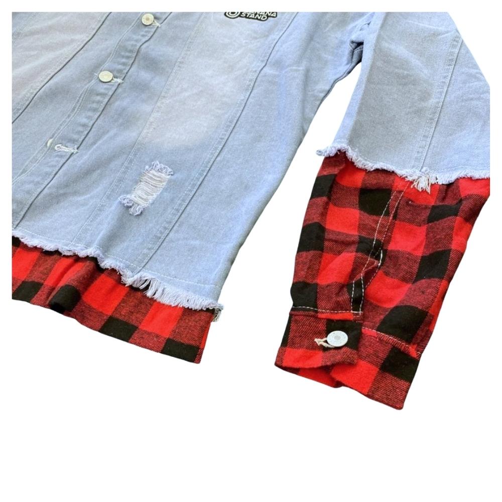 Red Flannel & Jean Jacket - Banana Stand