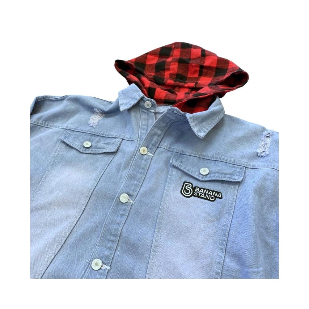 Red Flannel & Jean Jacket - Banana Stand