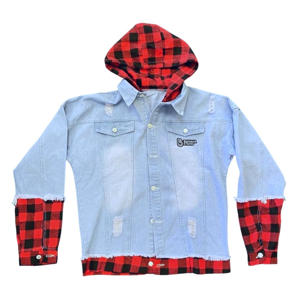 Red Flannel & Jean Jacket - Banana Stand