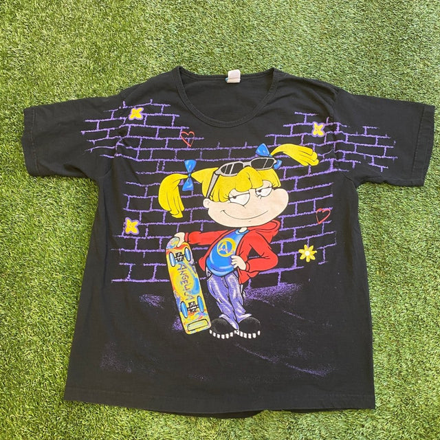 Vintage Angelica Skateboarding Graphic T-shirt, Rugrats Tag, XL - Banana Stand